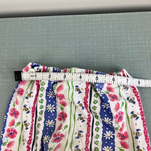Vintage OshKosh B'gosh Striped Floral Garden Leggings 24 Months - Picture 6 of 9